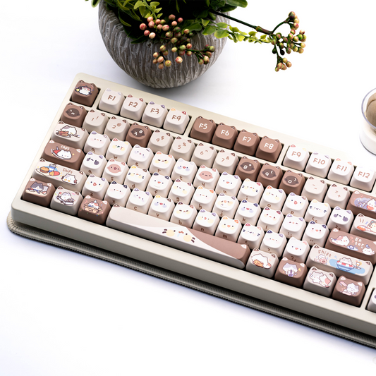 Mocha Cat Keycaps