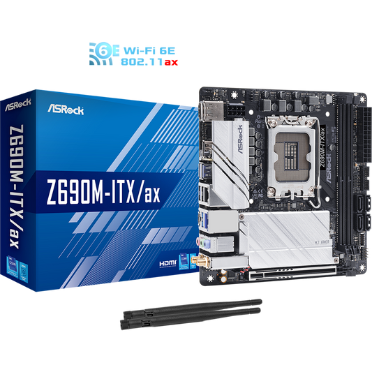 ASRock Z690M-ITX/ax Intel LGA 1700 Mini-ITX Motherboard